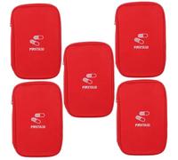 HOODANCOS 5piezas Bolsa De Reutilizable De Oxford Para Emergencias Botiquín Portátil De Gran Capacidad Para Viajes Senderismo y Uso Doméstico Resistente y Práctica