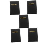 HOODANCOS 5piezas Funda De Pasaporte De Piel Organizador Multifuncional para Tarjetas De Identidad y Crédito Protección y Seguridad para Viajes Diseño Práctico y Compacto