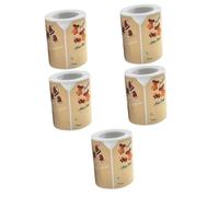 HOODANCOS 5rollos Etiquetas Adhesivas Navideñas Para De Pegatinas Festivas Autoadhesivas Diseño Para Personalizar Nombres Para Decoración De Fiestas y Uso Bolsas De Dulces Cajas De