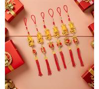 HOODANCOS 6 Adornos Colgantes para Año Chino Decoración Festiva de Bonsái Estilo Tradicional Pack de 6 Piezas Símbolos de Fortuna y Prosperidad para Celebraciones y Hogar