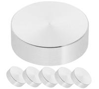 HOODANCOS 6 Piezas Adaptadores Redondos de Disco de Aluminio Grueso para Mesa Soporte para Tablas de Vidrio Mesas de Centro Oficina y Comedor
