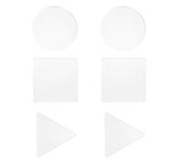 HOODANCOS 6 Piezas Juego de Placas de Silicona Formas Triangular, Circular y Cuadrada de Gel para Hacer Tarjetas Reutilizables para Scrapbooking y Proyectos Creativos