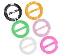 HOODANCOS 6 Pinzas Redondas para Camisetas de Resina Elegantes para Decoración de Disfraces de Verano, Clips para Bufandas y Camisetas Oversize, Pack de 6 Unidades Estilo Varios estilos