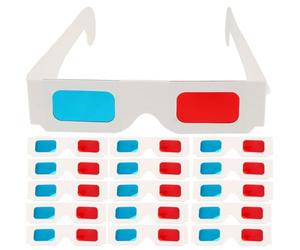 HOODANCOS 60 Gafas 3d Anaglifo de Papel Rojo y Azul Desechables para Cine y Películas, Ligeras y Cómodas Edades