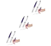 HOODANCOS 6piezas Bolígrafo Táctil Multifuncional Luz Led y Punta Stylus para Oficina Estudio y Creativos