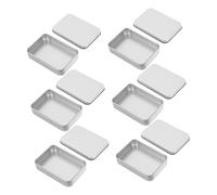 HOODANCOS 6piezas Caja De Hojalata Para Joyería Unidades Contenedor Para Dulces Pasteles Forma Oblonga Lata Sellada Para Galletas Embalaje Para Regalos Caja De Hojalata Estuche Rectangular