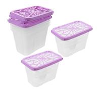 HOODANCOS 6piezas Cajas Deshumidificadoras Vacías Reutilizables de Plástico Contenedores de Absorción de Humedad para Armarios y Baños Estuches Portátiles