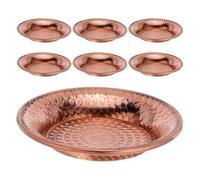 HOODANCOS 7 Cuencos Martillados de Metal para Servir Curry y Arroz Vajilla India Auténtica de 10 CM Resistentes al Calor Aptos para Fiestas y Uso en Cocina Asiática