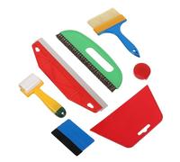 HOODANCOS 7 Piezas Kit Espátulas Plásticas Bordes Suaves para Instalación Película Protección Coche Herramientas para Limpieza y Alisado sin Dañar Pintura Vidrio