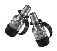 HOODANCOS Acopladores Hidráulicos Rápidos 3/8 Rosca Hembra y Tapa Antipolvo 2 Piezas Conexión Rápida para Gatos Hidráulicos Adaptadores Resistentes para Uso Industrial y Reparación