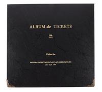 HOODANCOS Álbum de Almacenamiento de Entradas y Fotos Protección contra Polvo, Papel Negro, Adecuado para Coleccionar Billetes de Cine y Conciertos