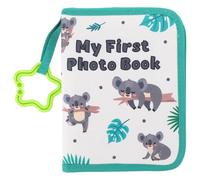 Hoodancos ÁLbum de Fotos de Bebé 17 Hojas Recuerdo Crecimiento Infantil con Bordes Verdes para Baby Shower Obsequio Nacimiento y Sesiones Fotográficas Album de Fotos
