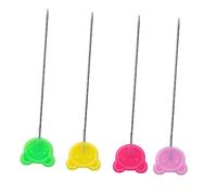 HOODANCOS Alfileres De Costura De Cabeza De Oso 50 Piezas Coloridos Alfileres Planos Accesorios De Costura Manualidades Decoración Diario