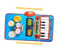 HOODANCOS Alfombra Musical con Teclado y Tambor Tapete Educativo para Desarrollo Cognitivo y Coordinación Juguete Interactivo para Bebés y Niñas Fácil de Transportar