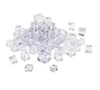 HOODANCOS Alta Transparencia 50 Cubitos de Hielo de 30mm Acrílicos Transparentes Forma de Cubo y Efecto Decorativo para Fotografía y Decoración de Pastelería