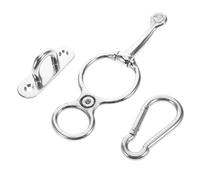 HOODANCOS Anillo Inoxidable para Atar Caballos Resistente y Pulido con Diseño para y Estribo Accesorio Seguro y Duradero para Establos y Remolques Equinos