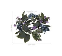 HOODANCOS Anillos Circulares de Hortensias Artificiales Moradas para Velas Decoración Rústica de Primavera 3 Piezas para Centros de Mesa en Bodas y Fiestas