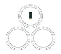 HOODANCOS Anillos Redondos de Alambre Floral Verde de Hierro, 3 Piezas con Estructura Fuerte y Resistente para Decoración Tradicional en Interiores y Exteriores Estilo Varios estilos