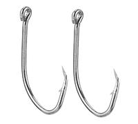 HOODANCOS Anzuelos De Pesca Circulares De Acero Al Carbono, Pequeños, 100 Piezas, Punta Desplazada Púas, Resistentes Corrosión, para Pesca Agua Dulce y Salada