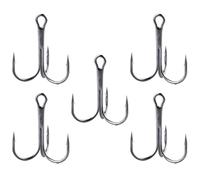 HOODANCOS Anzuelos de Pesca Triples de Metal 5 Unidades Gancho de Ancla Resistente para Agua Dulce y Salada Aparejos Portátiles de Pesca en Exteriores