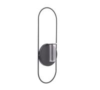 HOODANCOS Aplique de Pared Oval de Hierro Negro Mate Candelabro Colgante Resistente y Fácil de Instalar Soporte Decorativo para Velas y Arreglos para Interiores y Exteriores