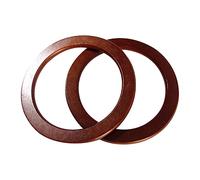 HOODANCOS Asas de Madera para Bolsos Anillo de Mango de Madera Redondo, 2 Piezas, Superficie Lisa, Repuesto para Bolso de Playa y Manualidades DIY