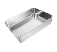 HOODANCOS Bandeja rectangular de acero inoxidable para hornear y asar pan y pasteles, con función antiadherente y almacenamiento sencillo para uso en cocina