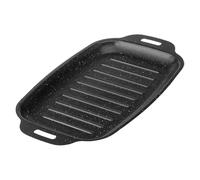 HOODANCOS Bandeja Rectangular de Hierro Alta Resistencia al Calor para Asar Pescado y Verduras y Capacidad Grande Adecuado para Camping y Asados Familiares
