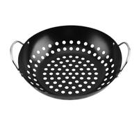 HOODANCOS Bandeja y Orificios de Drenaje de Hierro Negro con Recubrimiento Antiadherente Resistente al Calor para Parrilla Adecuado para Barbacoas al Aire Libre y Camping