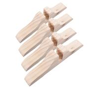 HOODANCOS Base Soporte para Separadores de Ambientes de Madera Beige, 4 Piezas Diseño Ajustable Que Previene Vuelcos para Crear Espacios Privados