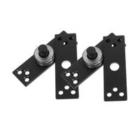 HOODANCOS Bisagras Pivotantes Invisibles para Puertas Pesadas de Acero Inoxidable Negro Diseño de Pivote de Suelo y Techo con Rotación Completa para Ambientes Húmedos