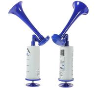 HOODANCOS Bocina de Aire Manual para Deportes Náuticos y Partidos de Fútbol Bocina de Aire de Empuje Portátil Azul 2 Piezas para Eventos Deportivos y Celebraciones