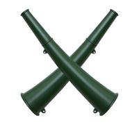 HOODANCOS Bocina de Señales Portátil de Hierro Verde Militar 2 Unidades para Exteriores Entrenamiento Fiestas Actividades al Aire Libre