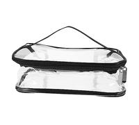 HOODANCOS Bolsa de Almuerzo Transparente de PVC Grande para Viaje y Cosméticos Organizador Portátil de Almacenamiento