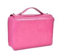 HOODANCOS Bolsa de Lápices Artística Gran Capacidad Organizador Portátil de Papelería Resistente y Práctica Color Rosa para Escolares