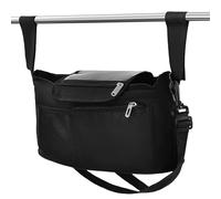 HOODANCOS Bolsa Organizadora Tela Oxford Negra Gran Capacidad para Cochecito de Ñiño Compartimentos Internos y Diseño Moderno para Sillas de Paseo