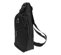 HOODANCOS Bolso Bandolera para Hombre Resistente al Desgarro de Cuero Pu Negro con Bolsillos Exteriores con Cremallera Diseño Compacto y Ajustado para Ciclismo y Pesca