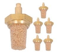 HOODANCOS Boquillas y Filtros M5 de Latón para Máquina de Humo, Silenciador Neumático de Aire para Tubo, Filtro de Cobre, 6 Piezas para Efectos, Regalos y Sonido en Directo