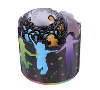 HOODANCOS Borde Decorativo Autoadhesivo para Tablón de Anuncios Pegatina Removible Diseño de Figuras Bailarinas 7 CM X 10 M Papel Decorativo para Bordes de Aulas y Pizarras Escolares