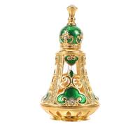 HOODANCOS Botella de Perfume Recargable de Vidrio 125ml Diseño Vintage de Estilo Oriental, Frasco Decorativo para Hogar y Dormitorio, sin Fugas Tapón Elegante