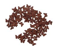 HOODANCOS Botones de Madera Vintage en Forma de Corazón Color Marrón con Diseño de Insecto 100 Unidades de 03 CM Ideales para Manualidades Costura Ropa de y Accesorios DIY