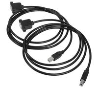 HOODANCOS Cable de Extensión para Impresora 1,5 M Orificio para Tornillo, Conexión Segura, Color Negro, 2 Piezas, Accesorio para Impresoras Madre Rotativas, Uso Industrial y Fabricación 3D