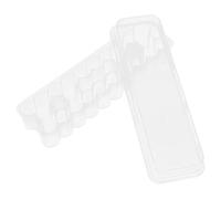 HOODANCOS Caja de Almacenamiento para Vacunas 3 Ml 24 Unidades Transparente de Plástico Resistente Tapa Hermética Organizador Tipo Rejilla para Tubos de Ensayo Adecuado para Laboratorio