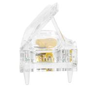 HOODANCOS Caja de Música de Cristal y Metal Forma de Piano de Escritorio Decoración Elegante Fomenta la Creatividad y Coordinación Manual para Escritorio en Casa