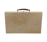 HOODANCOS Caja de Pintura Portátil Multifuncional de Madera de Paulownia, Estuche Ligero para Acuarelas y Óleos Compartimentos Organizadores y Asa Cómoda, Adecuado para Artistas