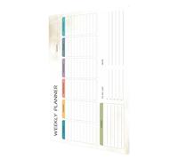 HOODANCOS Calendario Semanal Adhesivo para Refrigerador Borrable en Seco, Pizarra Reutilizable de Pvc 30x40 Cm, Planificador Organizador de Horarios y Notas para Cocina y Oficina
