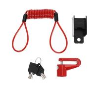 HOODANCOS Candado de Disco Antirrobo con Cable Recordatorio Rojo para Motos y Scooters Cierre Seguro con Sistema de Energía Estable y Cable Visible para Prevención de Robos