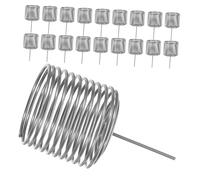 HOODANCOS Cesta para Fertilizante de Acero Inoxidable Pequeña 20 Piezas Contenedor para Abono de Bonsáis y Orquídeas Adecuado para Jardinería y Macetas de Interior