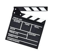 HOODANCOS Claqueta De Director Tablilla De Madera Pequeña Negra para Cine y Fotografía, Accesible para Producciones Audiovisuales, Registro De Escenas y Uso Profesional Rodajes