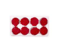 HOODANCOS Clavel Eterno Rojo 4-5 Cm 8 Piezas Flores Secas Románticas para Obsequio de Cumpleaños y Día Madre Decoración Segura y Duradera